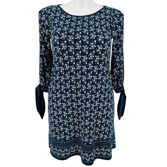 Max Studio Floral Dress Size XS Tie Sleeve Cold Shoulder  Pullover - Picture 1 of 12